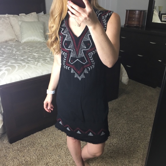 Xhilaration Dresses & Skirts - Knox rose black boho dress with embroidery Small